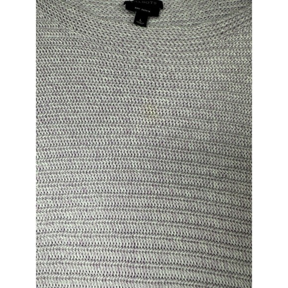 Talbots Sweater Women Purple Knit L Large‎ Long Sleeve Crew Neck Pima Cotton - Picture 5 of 8